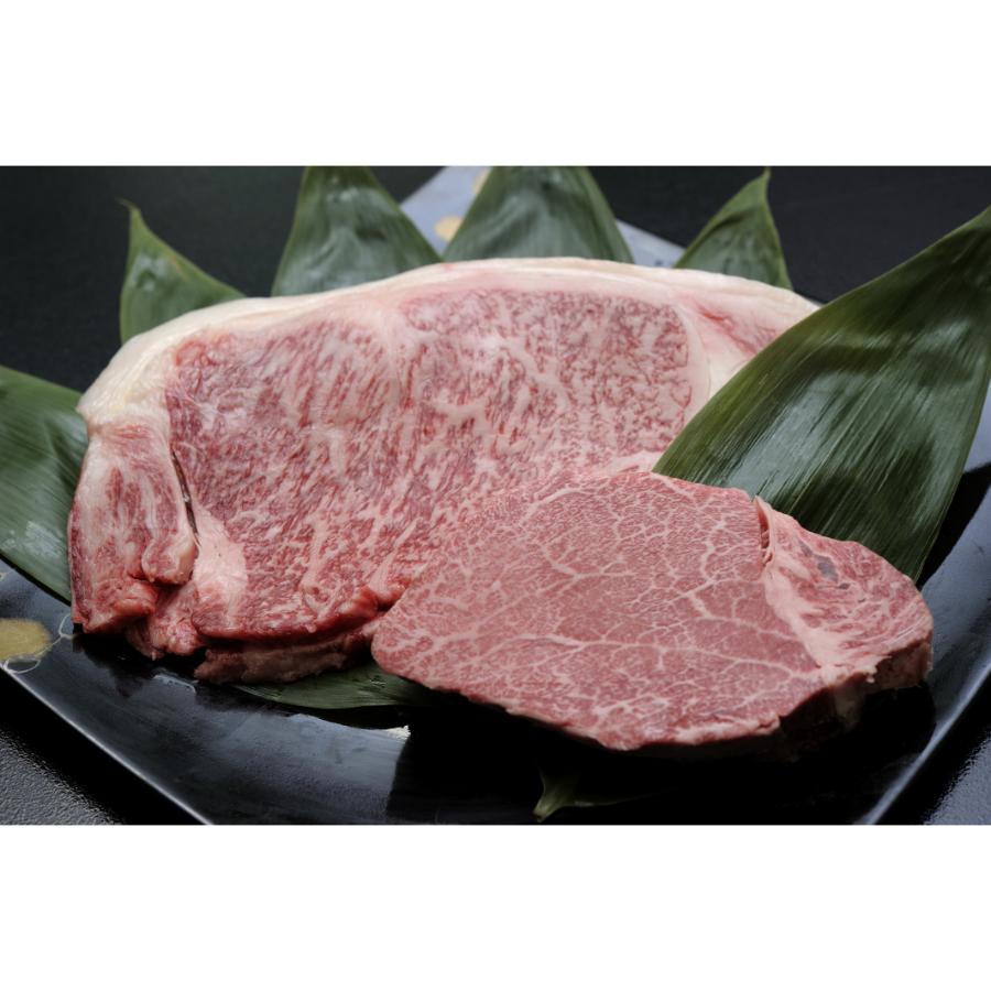 <ひょうたんや>A4ーA5等級「近江牛」ステーキ用2種セット(フィレ・サーロイン)計350g