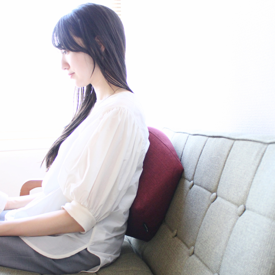 ＜洛中高岡屋＞イージークリーン おじゃみ座布団_レッド