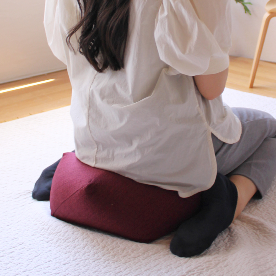 ＜洛中高岡屋＞イージークリーン おじゃみ座布団_レッド