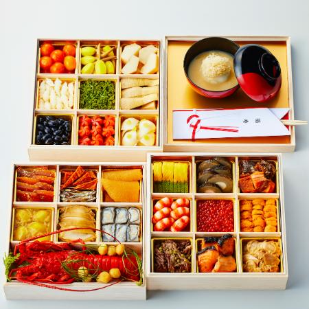 ＜祇園丸山＞特製三段おせち(京風白味噌雑煮付/冷蔵/6人前)【12月31日お届け】