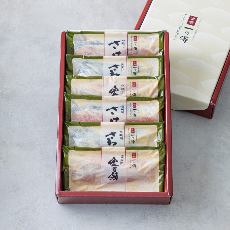＜京都一の傳＞『下鴨』蔵みそ漬6切入 京都老舗の無添加西京漬 骨取り切身 [BG-6]