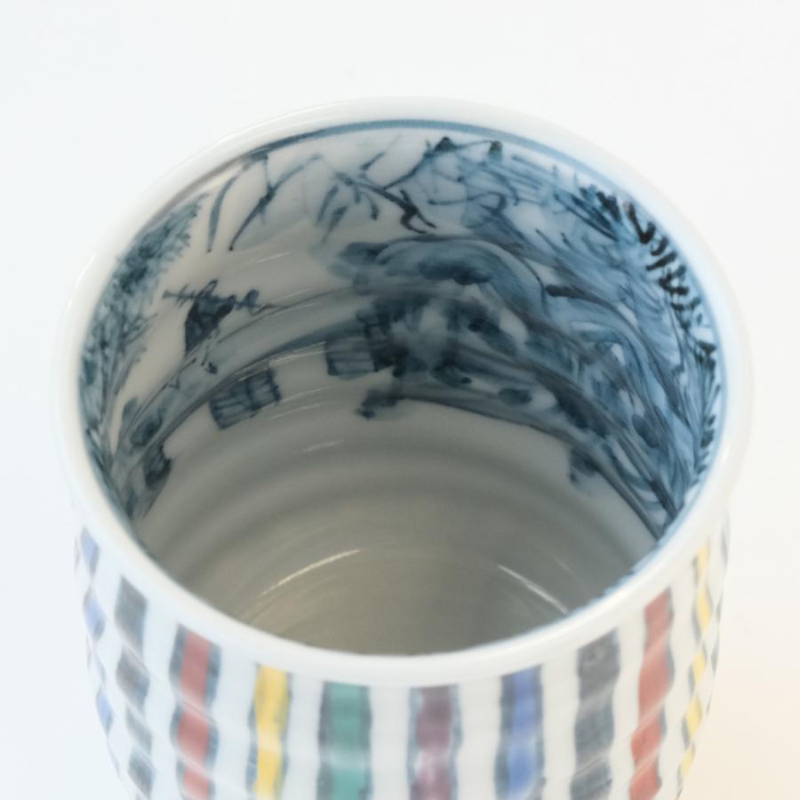 ＜たち吉＞山水彩十草　湯呑