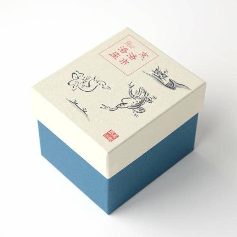 ＜たち吉＞鳥獣戯画　湯呑　染付