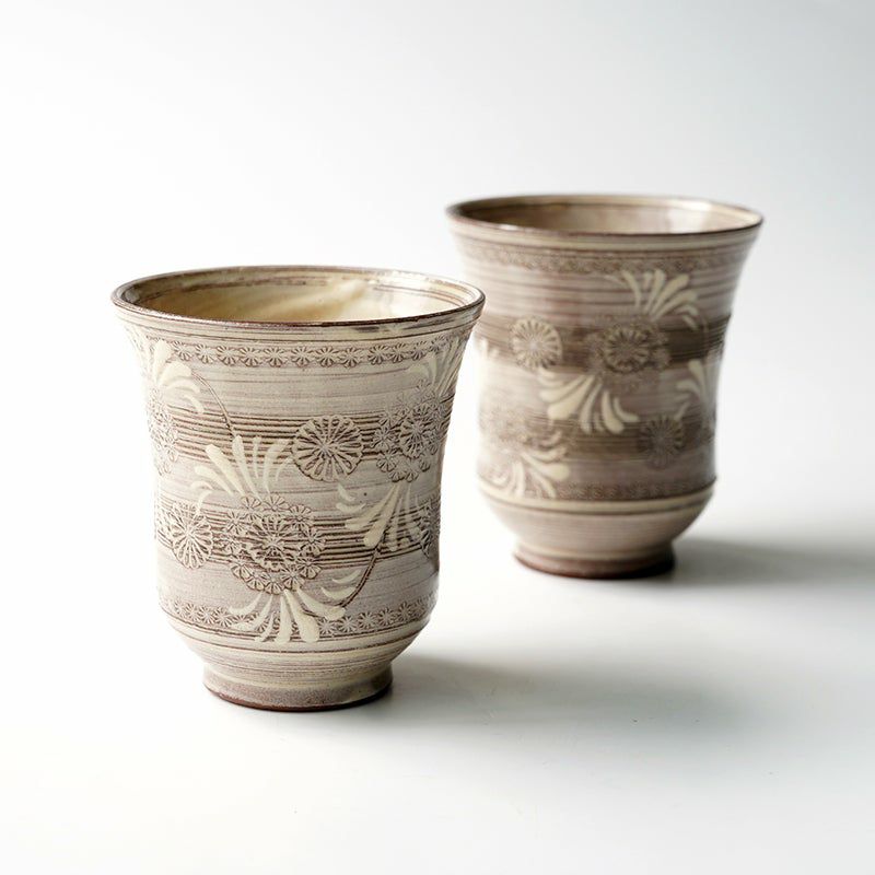 <たち吉>京三島 夫婦湯呑