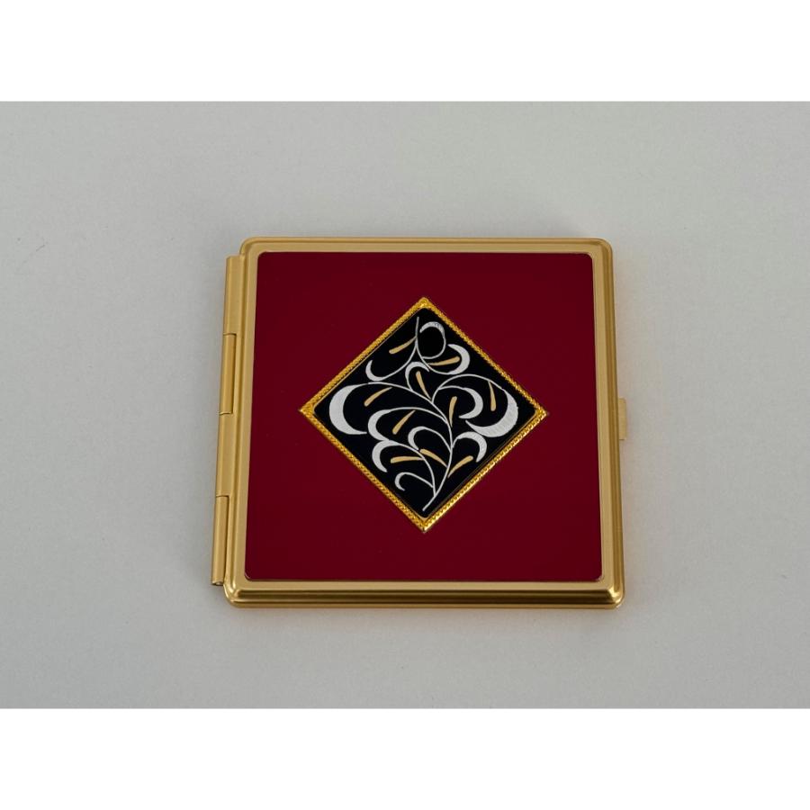 ＜中嶋象嵌＞金銀布目象嵌　Wミラー