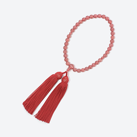 ＜福永念珠舗＞ストロベリークォーツ（女性用）