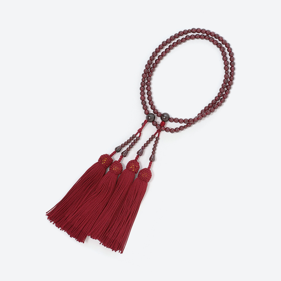 <福永念珠舗>本連念珠 ガーネット