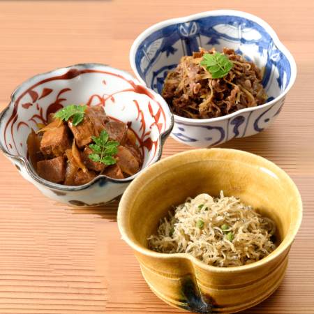 ＜下鴨茶寮＞料亭のご馳走『毬 - mari - 』(ちりめん山椒60g、京のぜいたく牛しぐれ70g、きんぴらまぐろ120g)