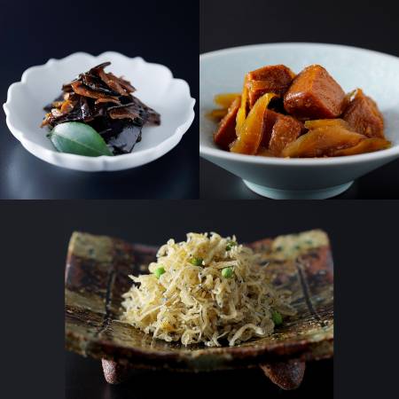 ＜下鴨茶寮＞料亭のご馳走 『 華 -hana- 』(ちりめん山椒60g、きんぴらまぐろ150g、椎茸昆布100g)