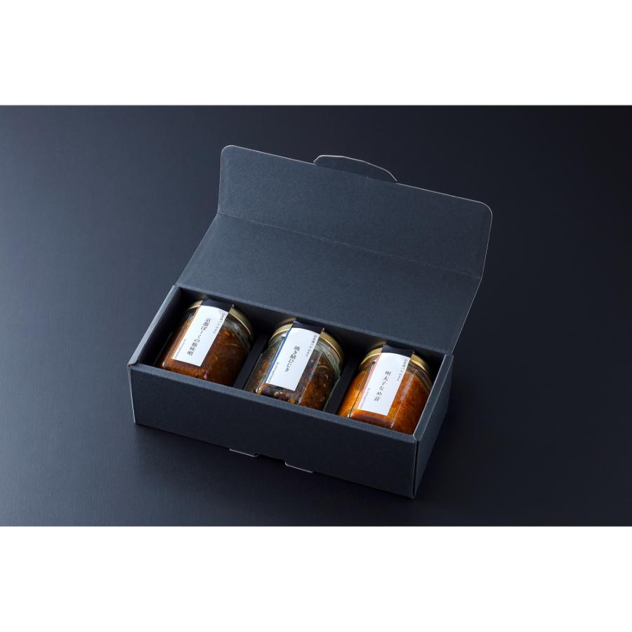＜下鴨茶寮＞山海の幸 (京都ぽーくの豚味噌・焼き鯖ひじき・明太子なめ茸)