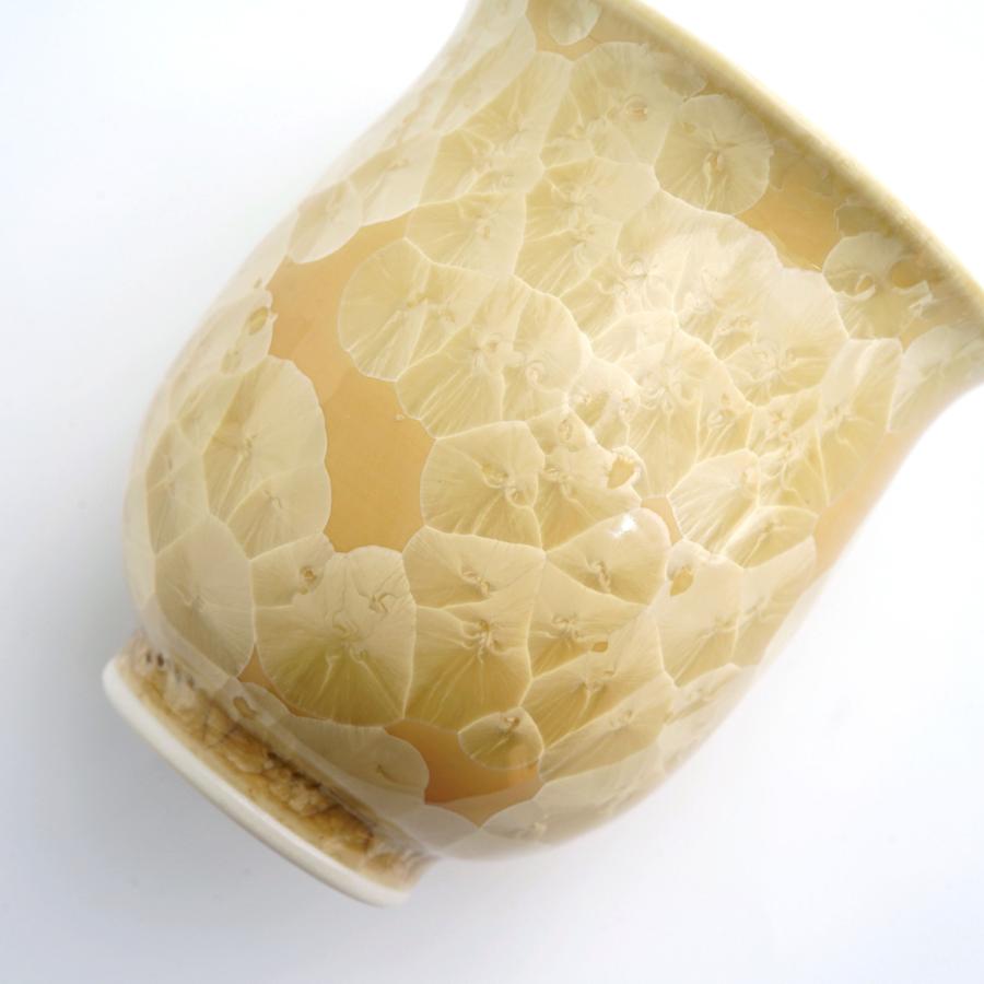 ＜陶あん＞花結晶　湯呑（金花）