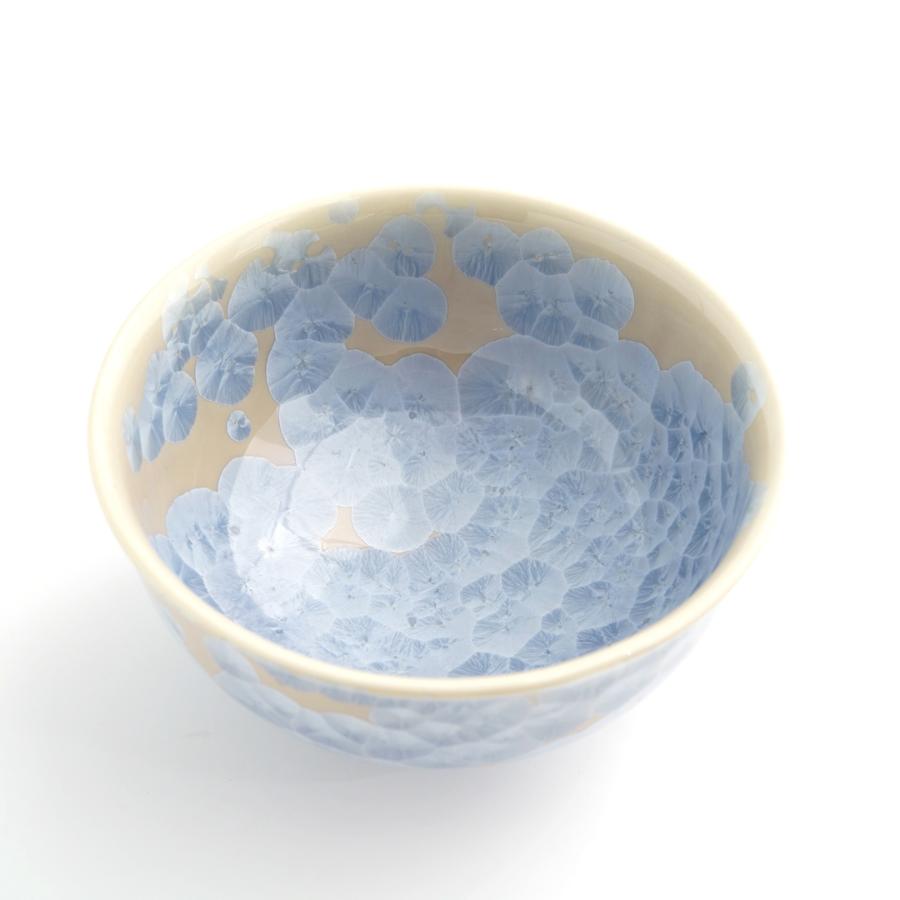 ＜陶あん＞花結晶　茶碗（銀花）