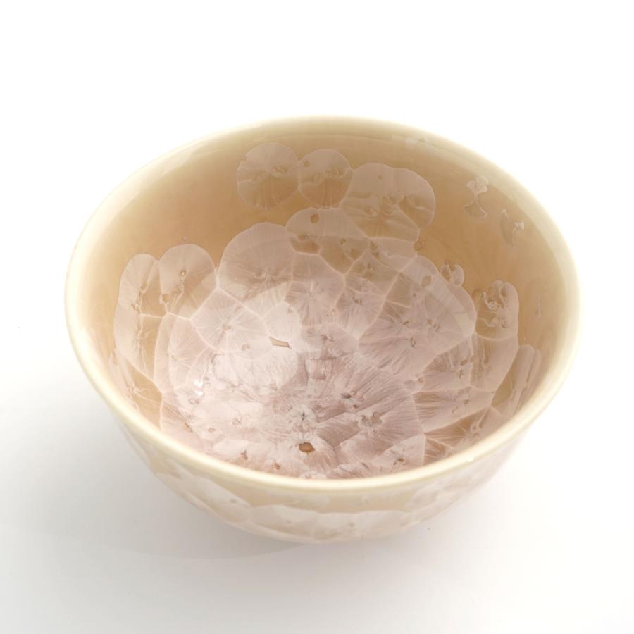 <陶あん>花結晶 茶碗(茶)