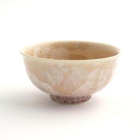 ＜陶あん＞花結晶　茶碗（茶）