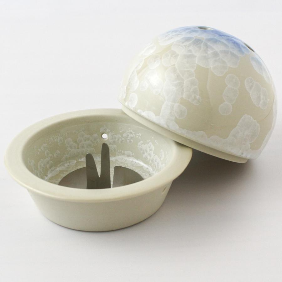 ＜＝K+＞蚊やり器　京ごおり　花結晶　青