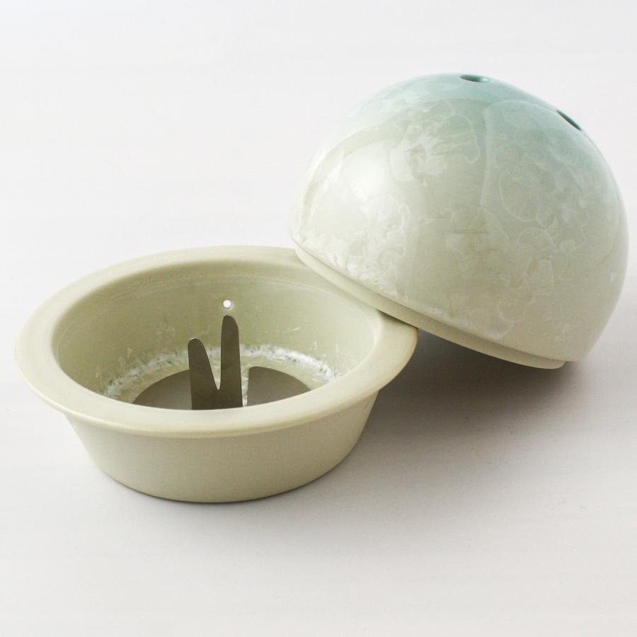 ＜＝K+＞蚊やり器　京ごおり　花結晶　水色