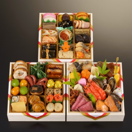 ＜京料理濱登久＞おせち和三段重(冷蔵/4～5人前)【12月31日お届け】