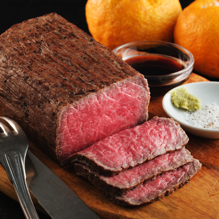 ＜踊るローストビーフ　ともや＞京都府産「黒毛和牛」和風だしローストビーフ（モモ）350g