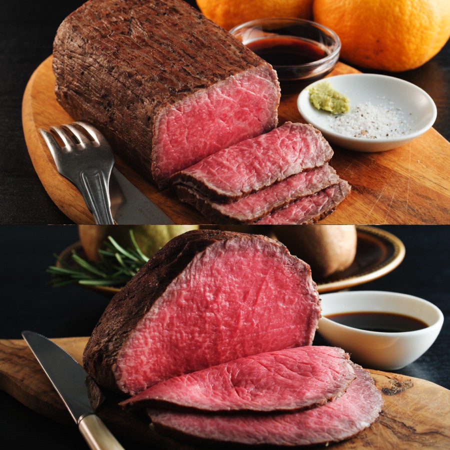 <踊るローストビーフ ともや>京都府産「黒毛和牛」ローストビーフ2種セット(和だし・ランプ)各350g(計700g)