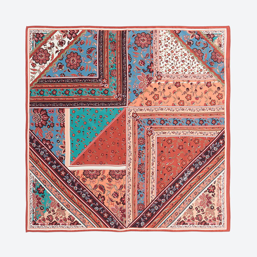 ＜MACOOL＞シルクスカーフIVY pink65