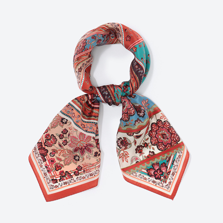 ＜MACOOL＞シルクスカーフIVY pink65