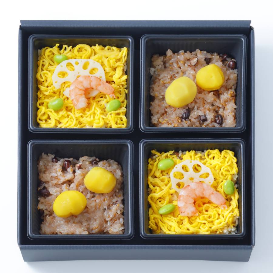 ＜京都吉兆＞「贅沢御飯　２種」（ちらし寿司・赤飯）各2個（計4個）