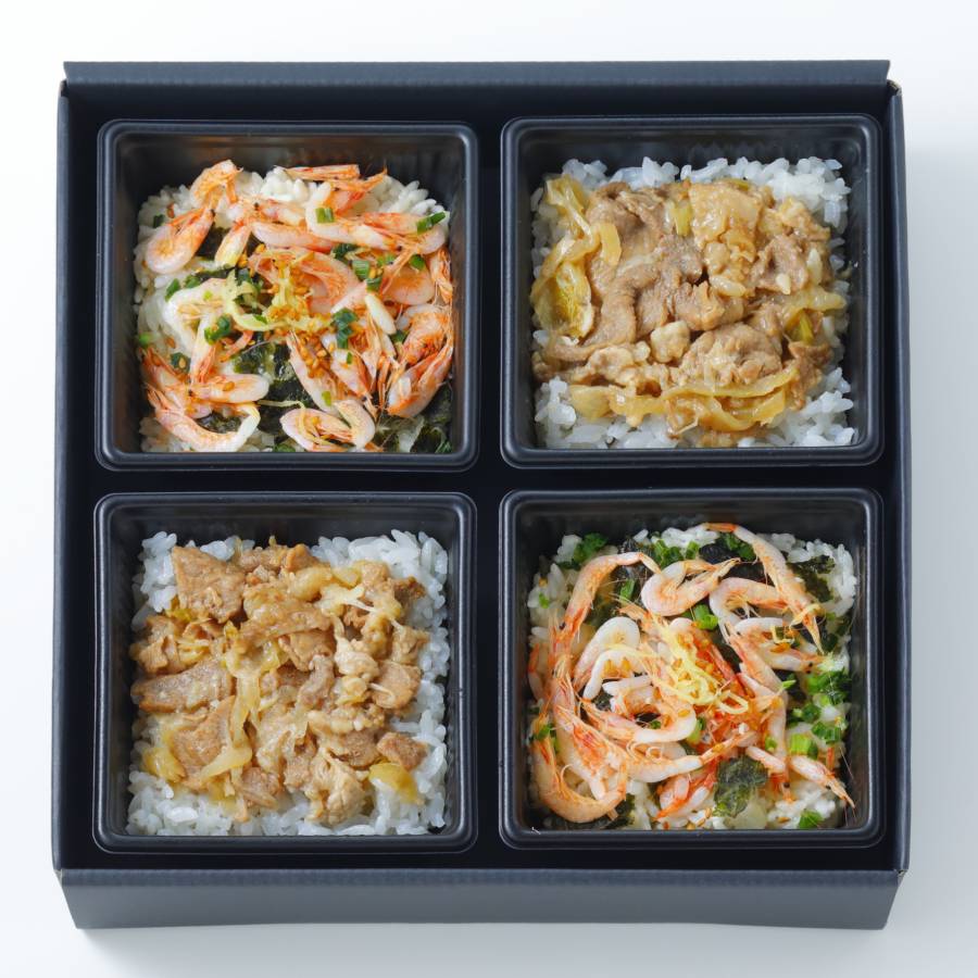 ＜京都吉兆＞「贅沢御飯 4種」（鰻・湯葉・桜海老・豚）各2個（計8個）