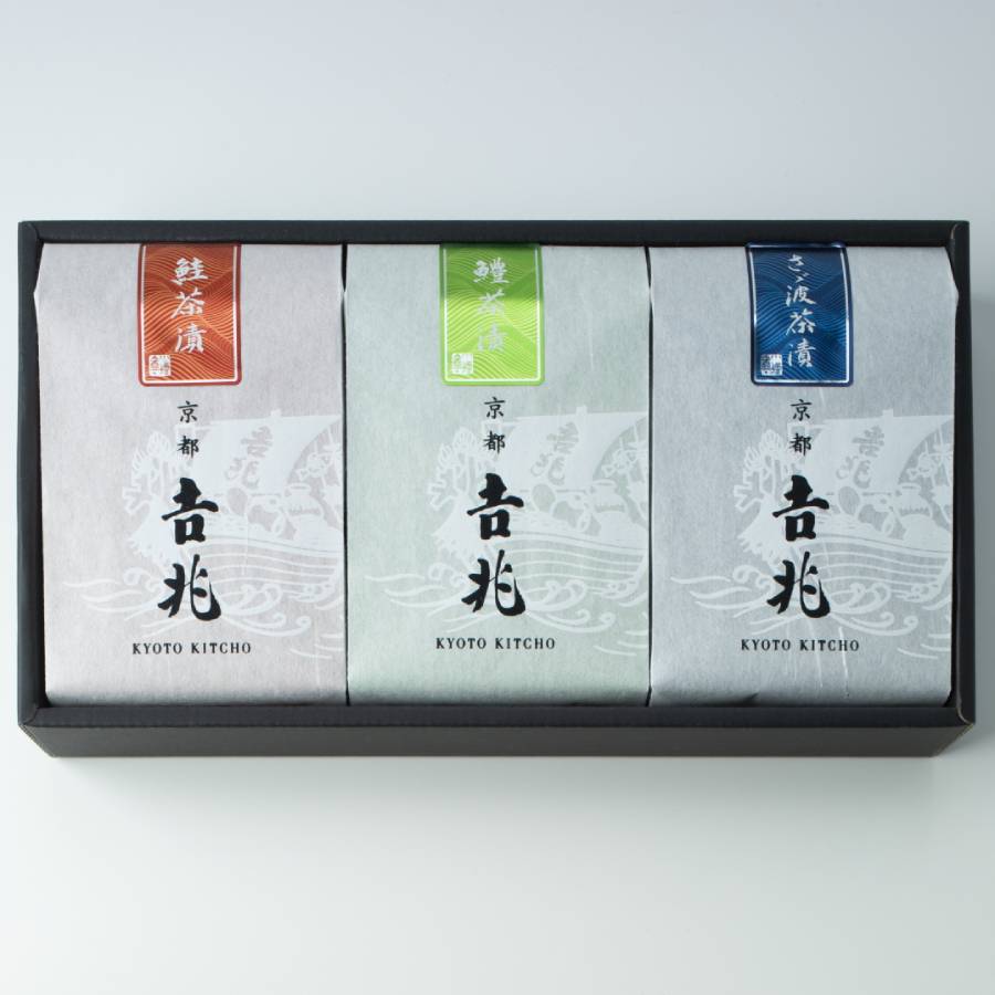 <京都吉兆>「贅沢茶漬 3種」(鮭・さざ波・鱧)各2人前(計6人前)