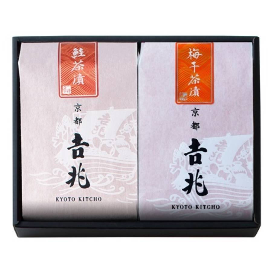 ＜京都吉兆＞「贅沢茶漬 ２種」（鮭・梅干）各2人前（計4人前）