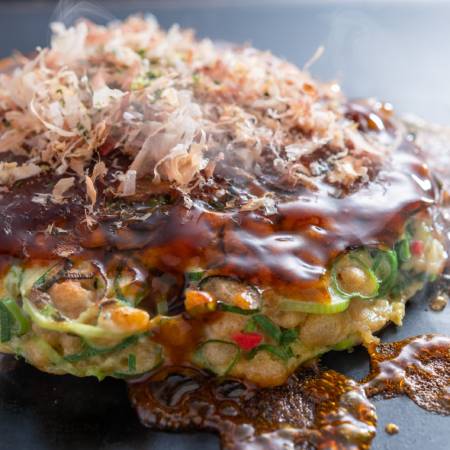 【簡単電子レンジ】＜京都 川端二条 夢屋＞九条ねぎ”ふわふわ”「お好み焼き」 3枚