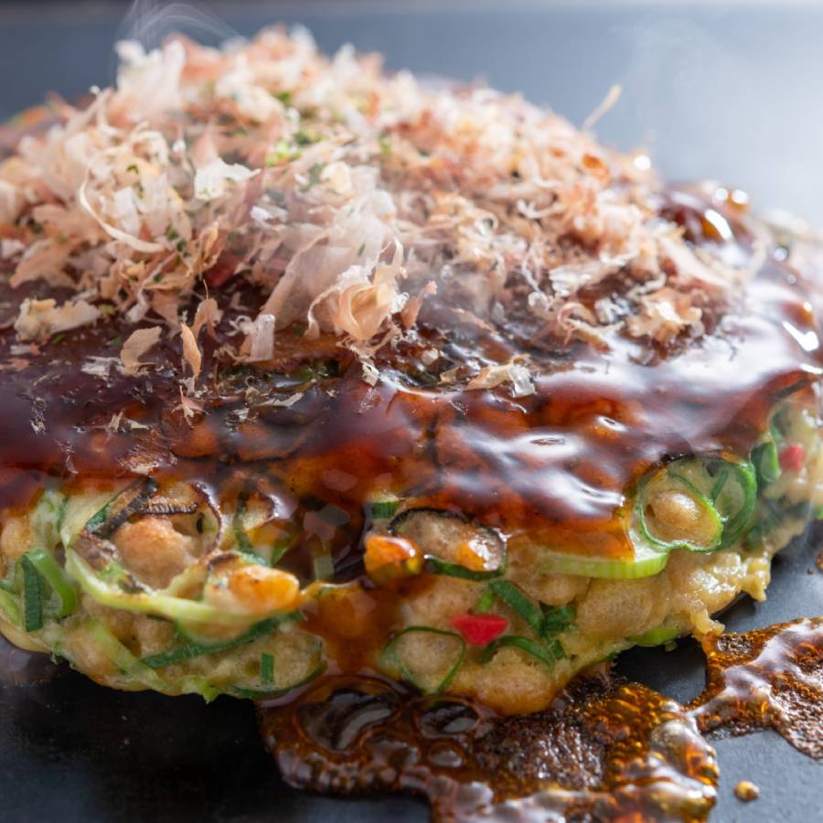 【簡単電子レンジ】＜京都 川端二条 夢屋＞”ふわふわ”「お好み焼き」＆九条ねぎ”ふわふわ”「お好み焼き」計5枚