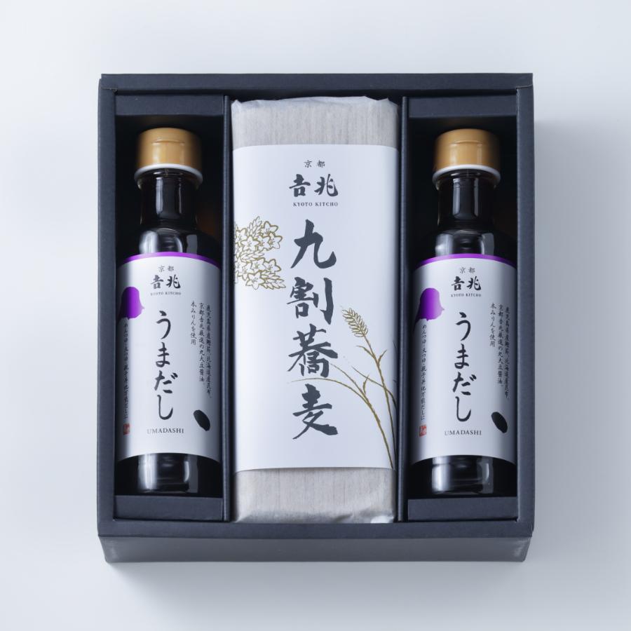 <京都吉兆>「国産九割蕎麦・うまだし詰合せ」