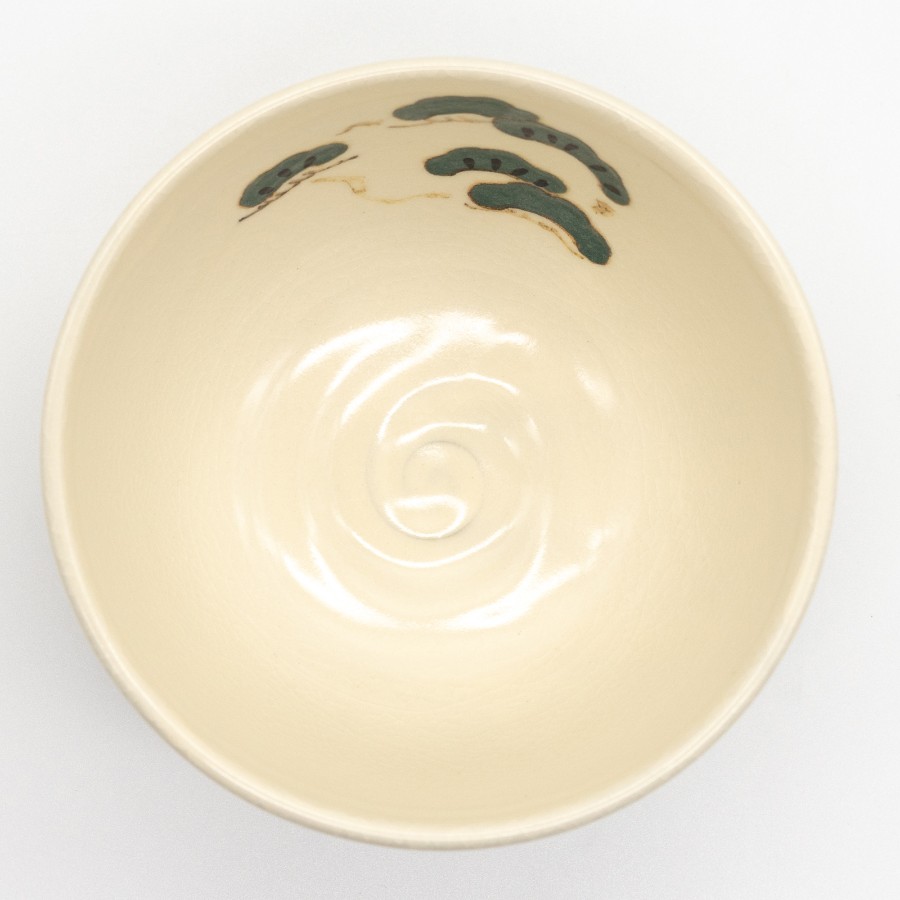 ＜陶仙窯＞抹茶碗 松竹梅