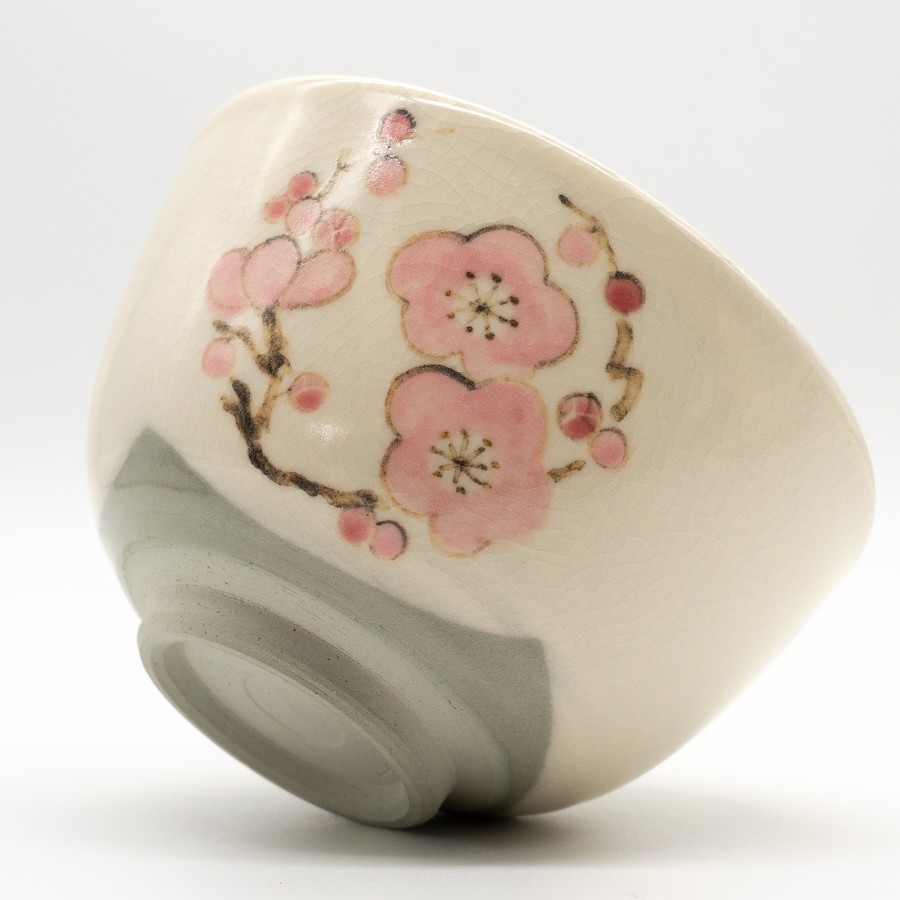 ＜陶仙窯＞抹茶碗 松竹梅