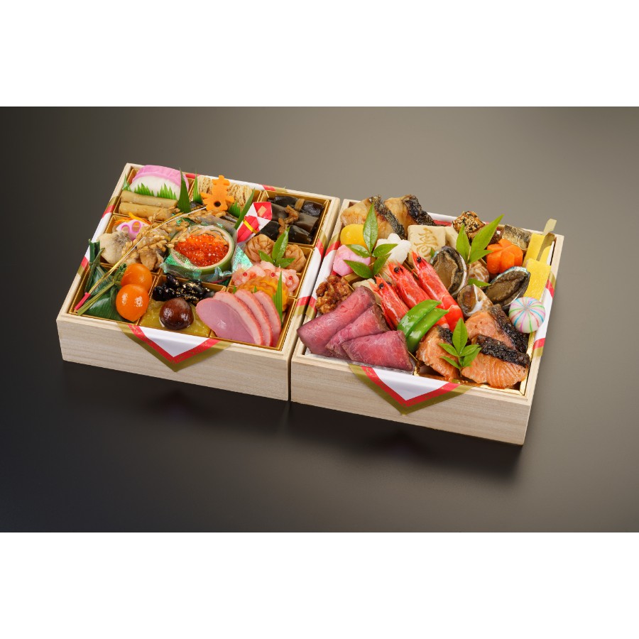 <京料理濱登久>おせち和二段重(冷蔵/3~4人前)【12月31日お届け】