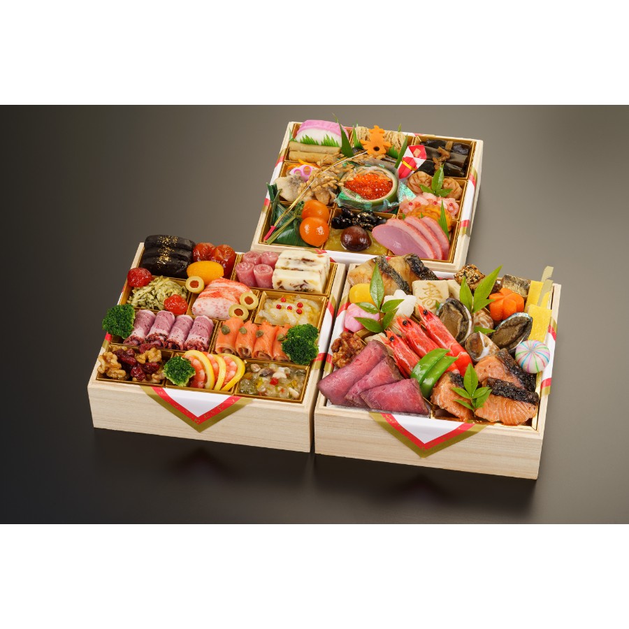 <京料理濱登久>おせち和洋三段重(冷蔵/4~5人前)【12月31日お届け】