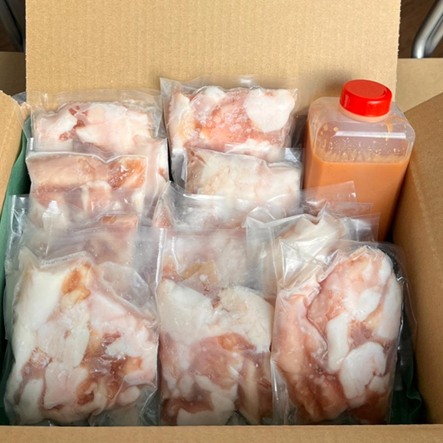 ＜幸福亭＞国産牛「大トロホルモン」西京焼き100gx10（計1kg）