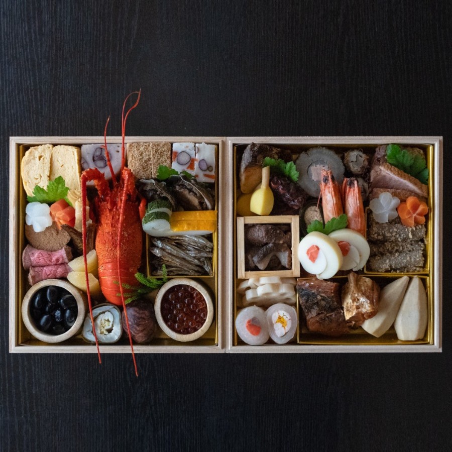 <京料理 松正>特製おせち二段重(冷蔵)3~4人前【12月31日お届け】