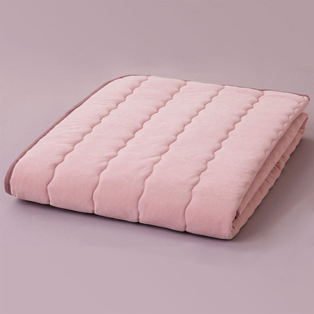 〈ニッケ毛布〉マイクロマティーク（Ｒ）マイヤー敷きパッド　ピンク
