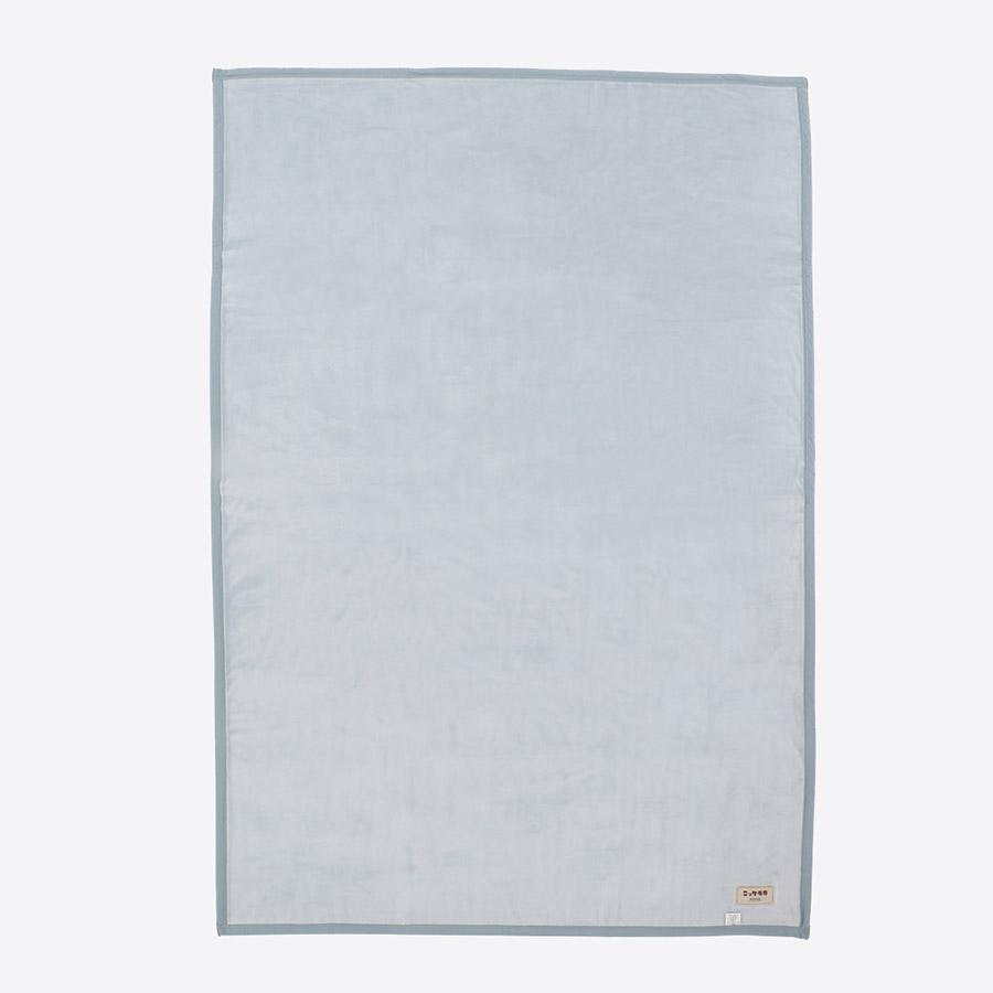 〈ニッケ毛布〉ウォッシャブルアクリルニューマイヤー毛布（毛羽部分）　ブルー　NK708232 B