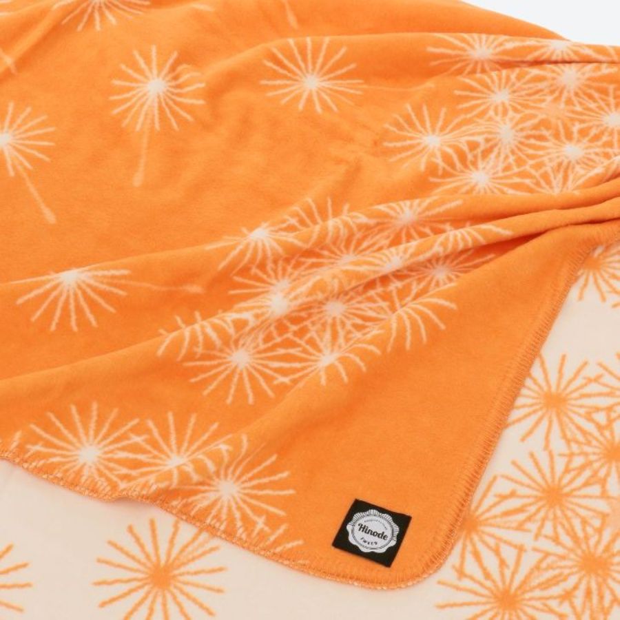 ＜Hinode　Tweed＞綿毛布（毛羽部分）たんぽぽ2色セット（黄・橙）