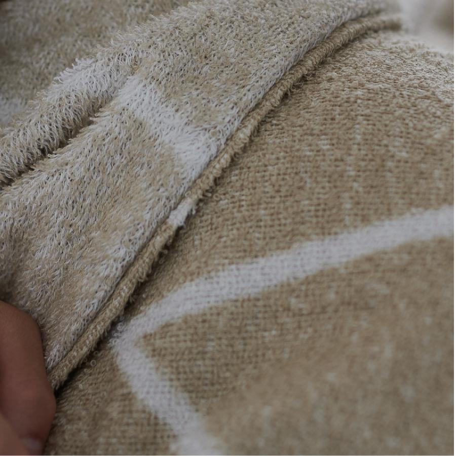 ＜LOOM&SPOOL＞LIBRAコットンパイルピローケース／トラぺカーキ