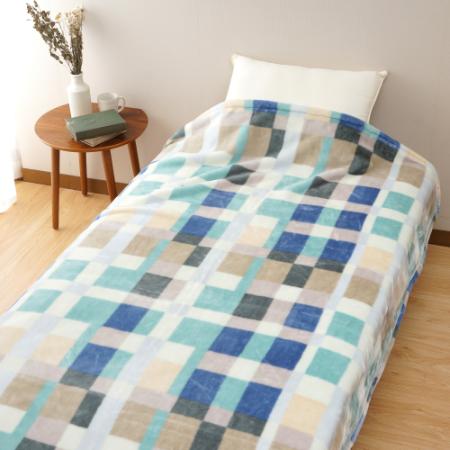 ＜DAKS/ダックス＞アニバーサーリー　アクリルニューマイヤー毛布　ブルー