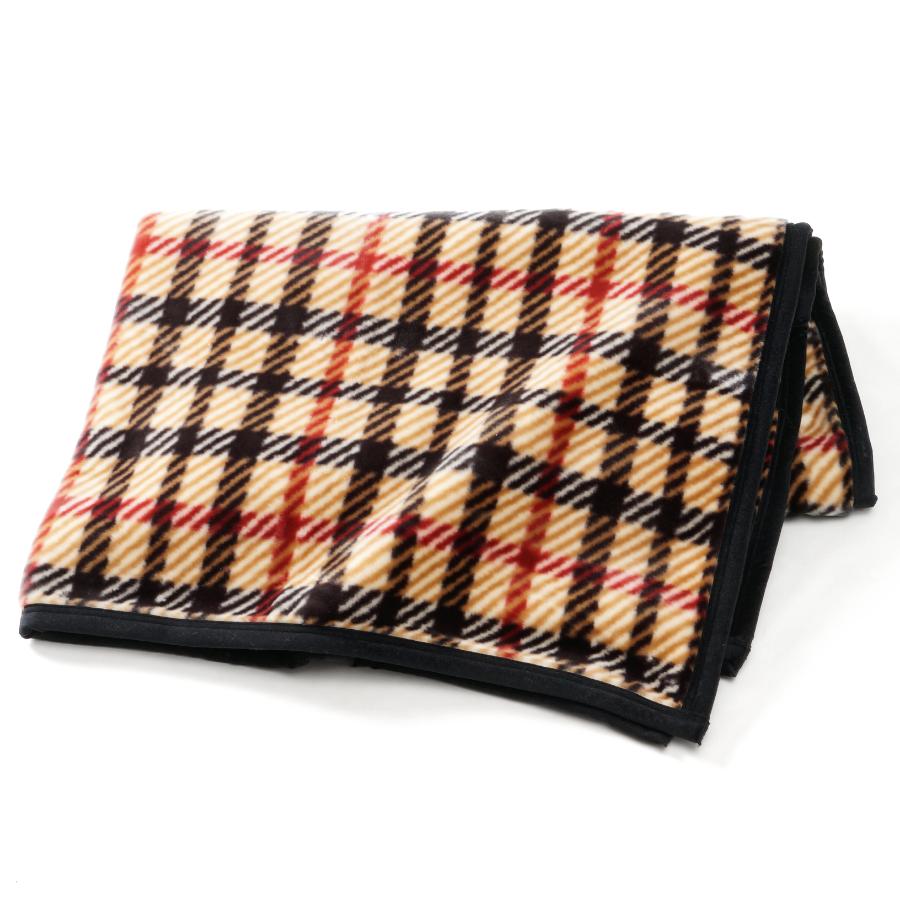 <DAKS/ダックス>ハウスチェック アクリルニューマイヤー毛布 ベージュ