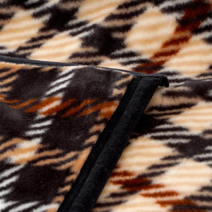 <DAKS/ダックス>ハウスチェック アクリルニューマイヤー毛布 ブラック