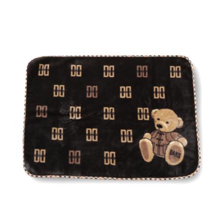 ＜DAKS/ダックス＞Bear　アクリルひざ掛け　ブラック