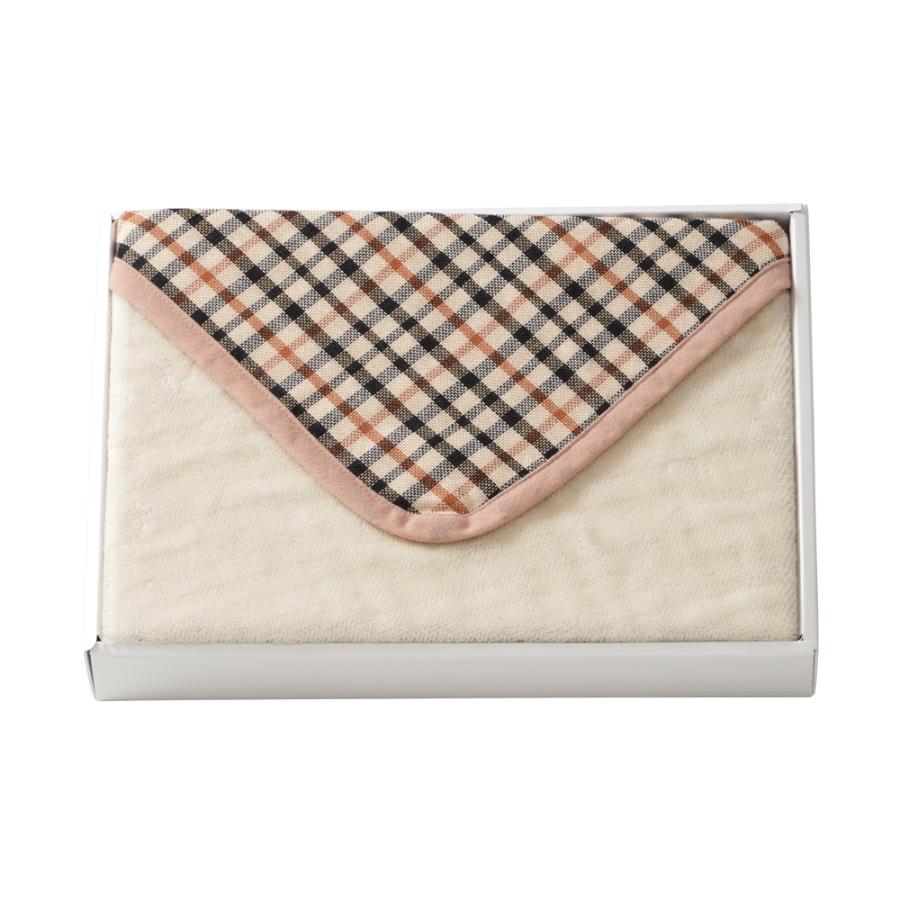 <DAKS/ダックス>ハウスチェック リバーシブルひざ掛け(化粧箱入り)ベージュ
