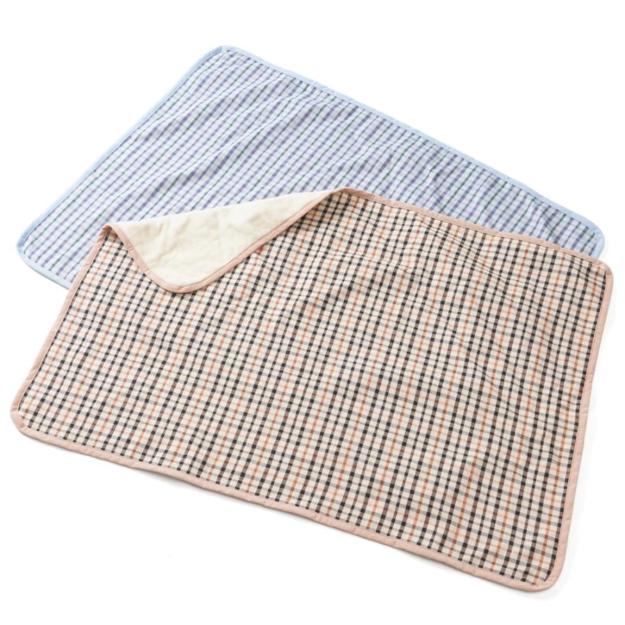 <DAKS/ダックス>ハウスチェック リバーシブルひざ掛け(化粧箱入り)ブルー