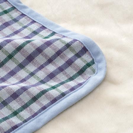 ＜DAKS/ダックス＞ハウスチェック　リバーシブルひざ掛け（化粧箱入り）ブルー