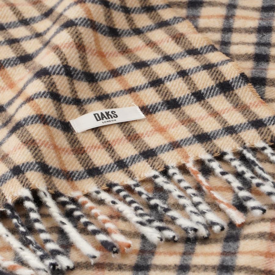 <DAKS/ダックス>ハウスチェック ウールひざ掛け(化粧箱入り)ベージュ